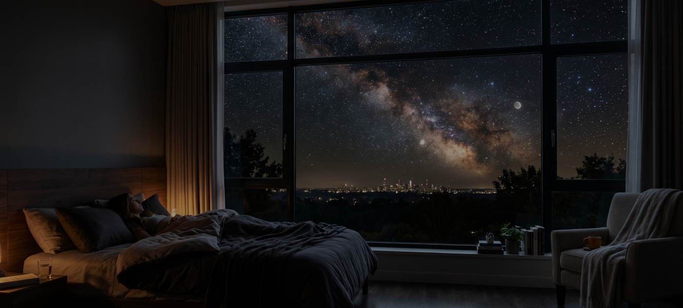 Night bedroom background