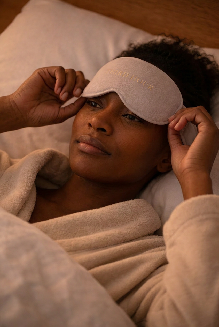Place over eyes using ear loops and relax for up to 20 minutes.